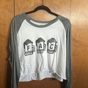 Long sleeve FAC crop top